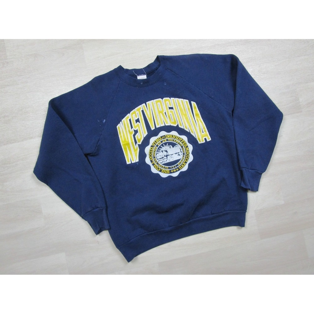 Vintage West Virginia University Sweatshirt (L) WVU College Seal 1980's USA FOTL - Picture 2 of 10